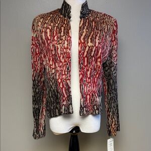 Candiss Cole Silk Shibori Textured Jacket XS Art-to-Wear USA Designer